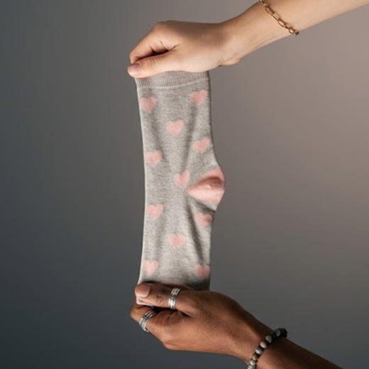 Gris con Corazón | Calcetines