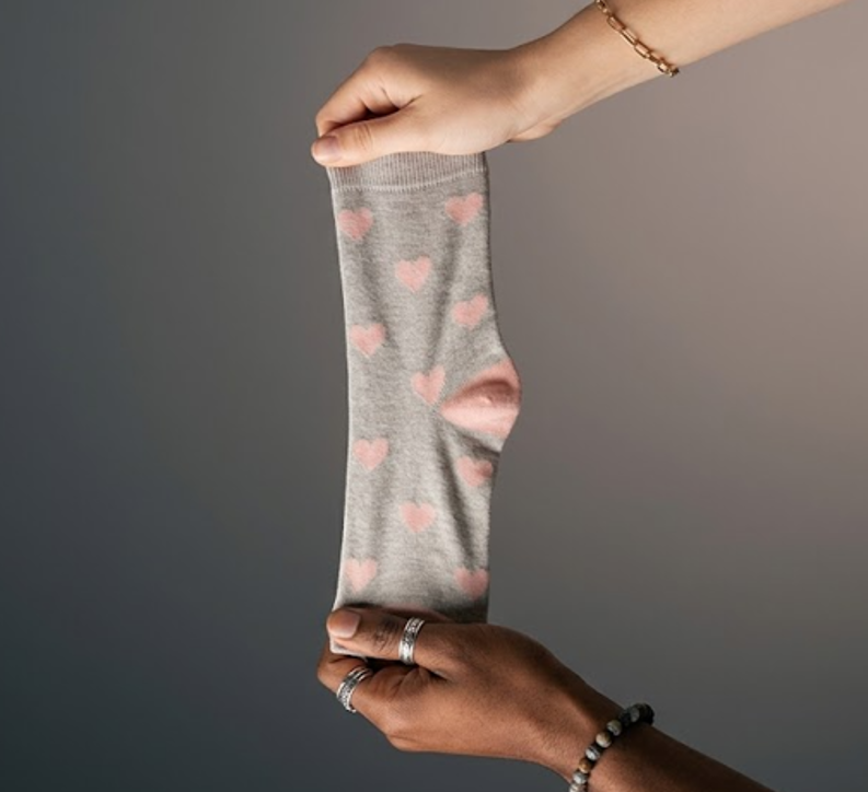 Gris con Corazón | Calcetines